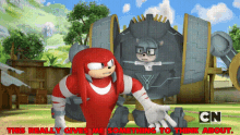 Sonic Boom Knuckles GIF - Sonic Boom Knuckles This Really Gives Me Something To Think About GIFs