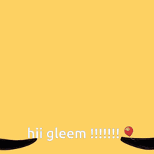 a colorful cartoon character says hi gleem
