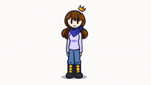 a cartoon girl is laying on her stomach with a crown on her head .
