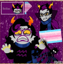 a cartoon drawing of a troll with the name eridan on it