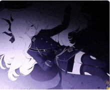 a girl in a military uniform is laying on the ground