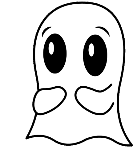 Ghost Cartoon Sticker - Ghost Cartoon Funny Face Stickers