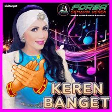 a forsa semakin keren poster with a woman in a blue dress