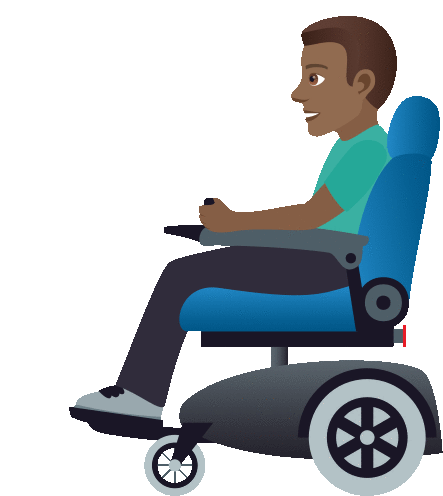 Sitting On Wheelchair Joypixels Sticker - Sitting On Wheelchair Joypixels Person With Disability Stickers