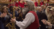 Saxaphone Santa Claus GIF - Saxaphone Santa Claus Kurt Russell GIFs