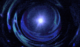 a purple and blue swirl in the dark