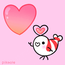 Sending Hearts Shy Shrimp GIF - Sending Hearts Shy Shrimp Pikaole GIFs