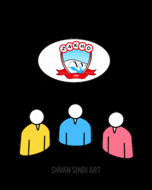 a group of people are gathered around a logo for zakho s.c.