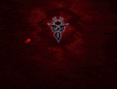 a computer generated image of a devil surrounded by snowflakes