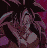 a close up of a cartoon character 's face with a purple background