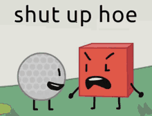 Shut Up Golf Ball Bfb GIF - Shut Up Golf Ball Bfb Blocky Bfdi GIFs