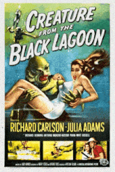 Creature From The Black Lagoon Animated Movie Poster GIF - Creature From The Black Lagoon Animated Movie Poster Wilton Manors Horror Hunks GIFs