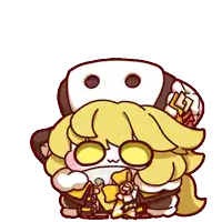 a cartoon of a girl with glasses and a mask on her head