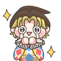 a cartoon drawing of a clown with big eyes and tears coming out of his eyes