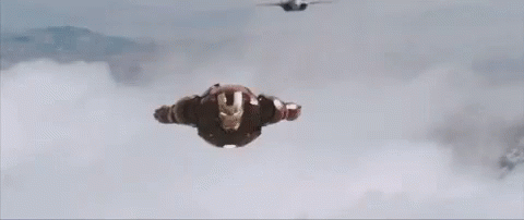 An animated gif shows Iron Man dogfighting with two F-22 Raptors.