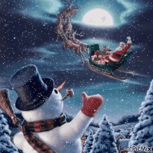 snowman christmas santa