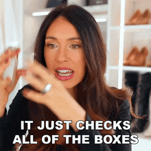 It Just Checks All Of The Boxes Shea Whitney GIF - It Just Checks All Of The Boxes Shea Whitney It Fills All The Requirements GIFs