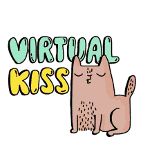 love cat heart kiss sweet