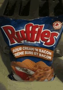 Ruffles Sour Cream And Bacon GIF - Ruffles Sour Cream And Bacon Potato Chips GIFs