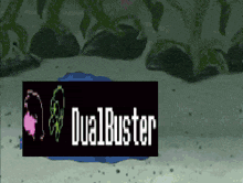 a video game called dualbuster is being played on a screen