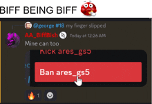 a screenshot of a conversation between george # 18 and nick ares gs5