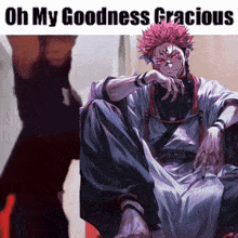 a picture of a man with red hair and a caption that says oh my goodness gracious