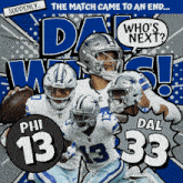 Dallas Cowboys (33) Vs. Philadelphia Eagles (13) Post Game GIF