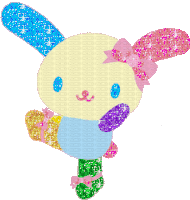 a picture of a colorful bunny with the word picmix on it
