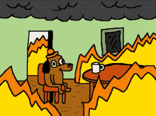 This Is Fine Fire GIF - This Is Fine Fire Flames GIFs