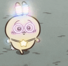a cartoon character with glasses and a star around his neck says " whoah "