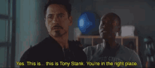 Tony Stank Iron Man GIF - Tony Stank Iron Man Youre In The Right Place GIFs