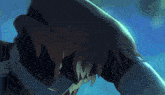 a close up of a blue background with a circle in the middle