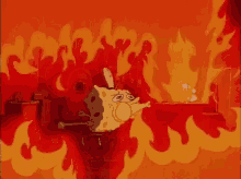 Fire Spongebob GIF