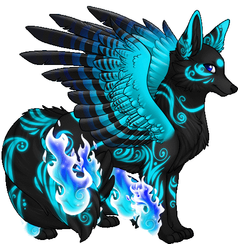 He Is Hot Litarally He Is A Blue Fire Wolf Dragon Sticker - He Is Hot Litarally He Is A Blue Fire Wolf Dragon Stickers