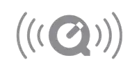 a gray icon with the letter q and a pencil in the middle