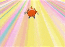 a cartoon sun is smiling and holding its hands to its face .