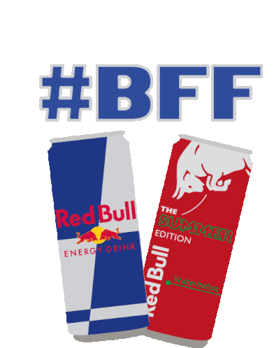 Bff Red Bull Sticker - Bff Red Bull Best Friends Stickers
