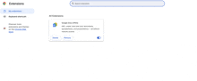 a screenshot of the extensions page on a computer