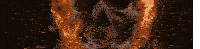 a skull is surrounded by flames on a dark background