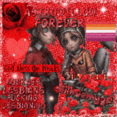 a picture of a couple with the words astroyellow forever