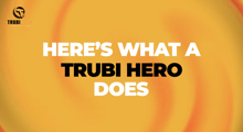a yellow background with the words here 's what a tubi hero does on it