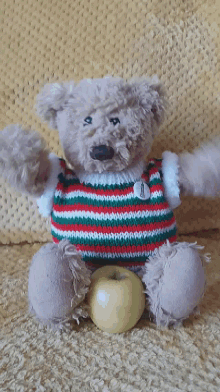 Teddy Teddy Bear GIF - Teddy Teddy Bear Apple GIFs