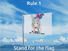 Omaru Polka Flag GIF - Omaru Polka Flag Stand For The Flag GIFs