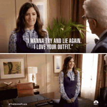 Lying Love Your Outfit GIF - Lying Love Your Outfit Nbc GIFs
