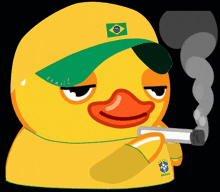 Smoking Duck Brazil GIF - Smoking Duck Brazil Brasil GIFs