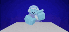 a red roblox character is wearing a red hat and a red shirt with the letter x on it