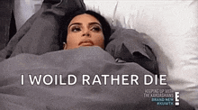 kim kardashian kuwtk blank stare in bed deep in thought