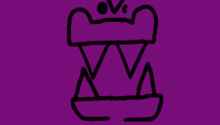 a cartoon of a green dragon with a yellow flame coming out of its mouth on a purple background .