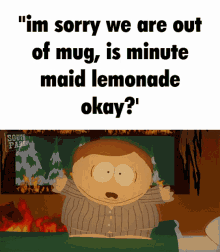 mug minute maid lemonade panic south park igm6