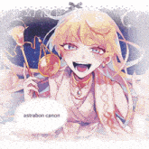 a drawing of a girl with the word astrabon canon on it